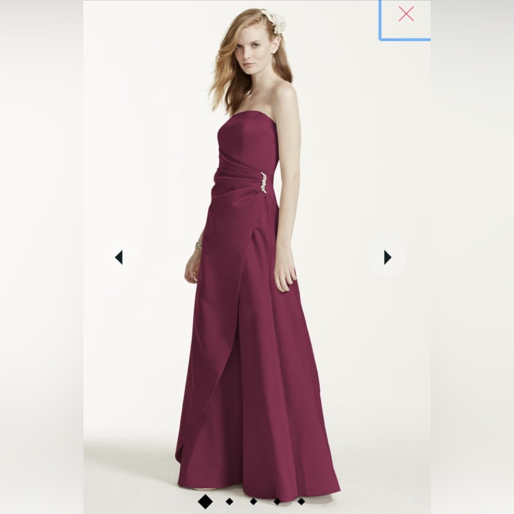 Wine Burgundy David’s Bridal formal gown 8567 size 4